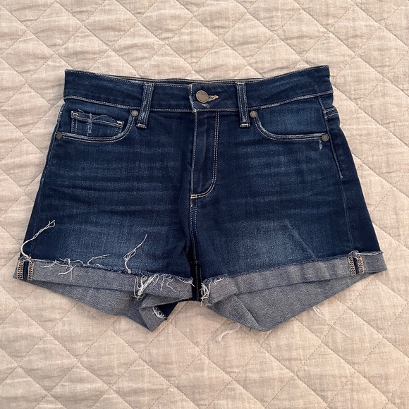 PAIGE | Jimmy Jimmy Short in Dark Blue Denim - Picture 2 of 5